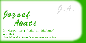 jozsef apati business card